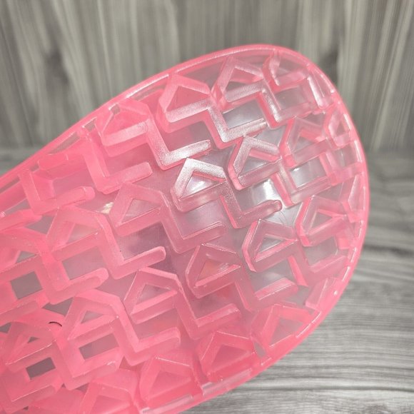 Karl Lagerfeld Paris Thea Fuchsia Pink Translucent Pool Slides-Women's Size8 NEW - Picture 14 of 16